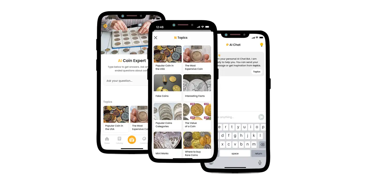 A screen from the Coin ID Scanner app.